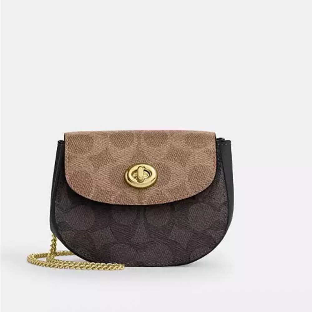 Coach Two-Tone Leather Crossbody Bag